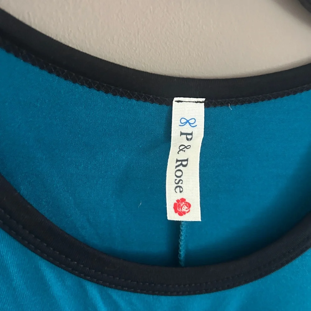 Blue and Leopard Print Sleeveless Tunic/Dress Size M - Picture 2 of 4